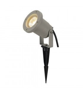 Spike, Silver-Grey, Gu10, Includes 1.5M Cable With Mains Plug, IP65