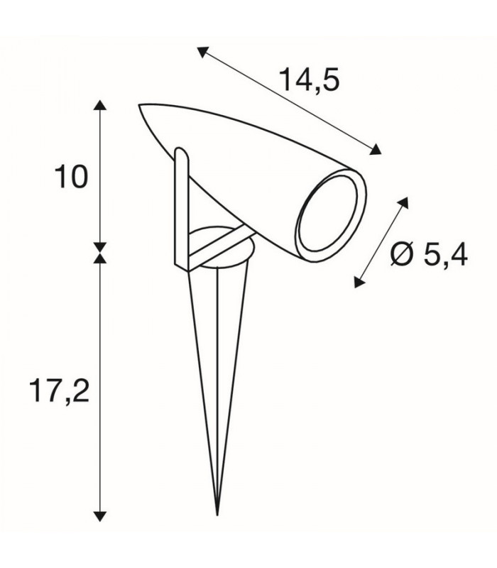 Led, Earth Spike, Green, 230V, 3000K, IP55