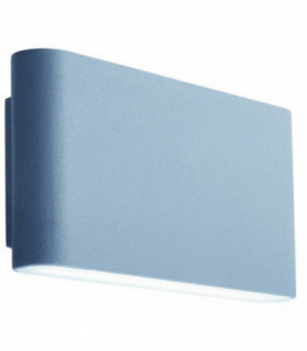 LED Outdoor Aluminium Wall Light Grey with Frosted Diffuser IP44