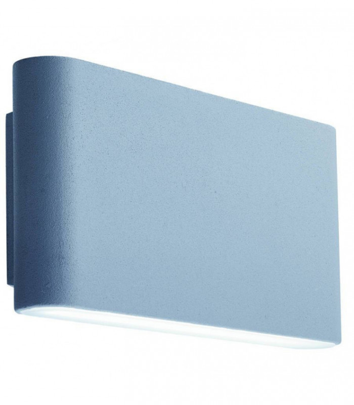 LED Outdoor Aluminium Wall Light Grey with Frosted Diffuser IP44