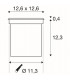 Ground Light Fitting, Square, Stainless Steel 316, 6W Cob Led, 3000K, Includes Driver, IP67