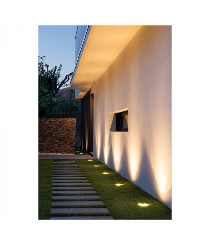 Ground Light Fitting, Square, Stainless Steel 316, 6W Cob Led, 3000K, Includes Driver, IP67