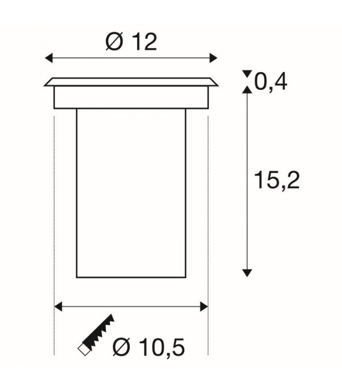 Ground Light Fitting, Round, Stainless Steel Bezel, Gu10, IP67