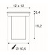 Ground Light Fitting, Square, Stainless Steel Bezel, Gu10, IP67