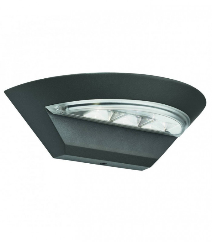 LED Outdoor Aluminium Wall Light Grey IP44