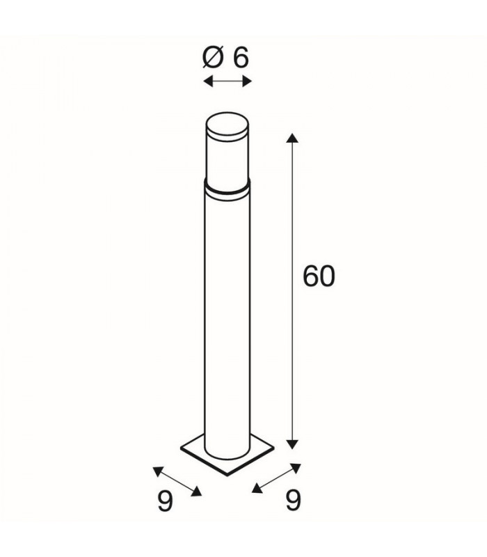 Outdoor Bollard, Stainless Steel 316, Led, IP55