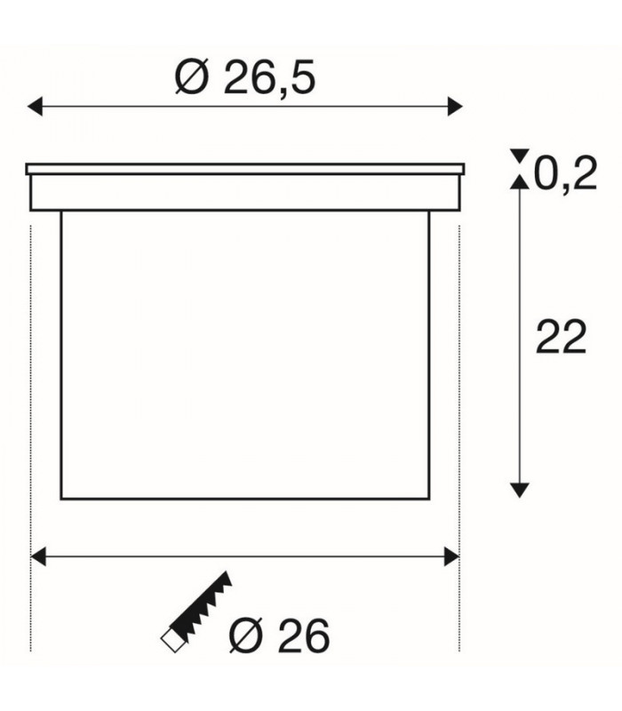 Ground Light Fitting, Round, Stainless Steel 304, G12, Ip67