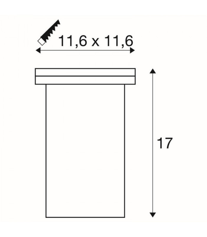 Ground Light Fitting, Square, Stainless Steel 316, Ip67, GU10