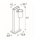 Floor Stand, Anthracite, 12W Led, 35d, 3000K, IP55