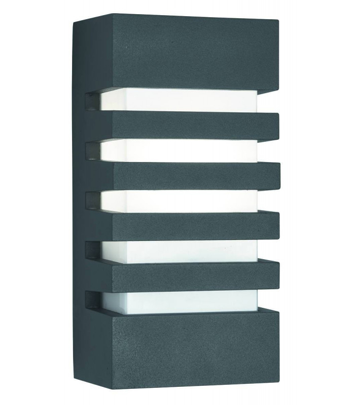 1 Light Outdoor Wall Light Grey IP44, E27