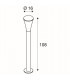 Alpa Cone 100 Bollard Light, Silver-Grey, E27 Energy Saver, Ip55