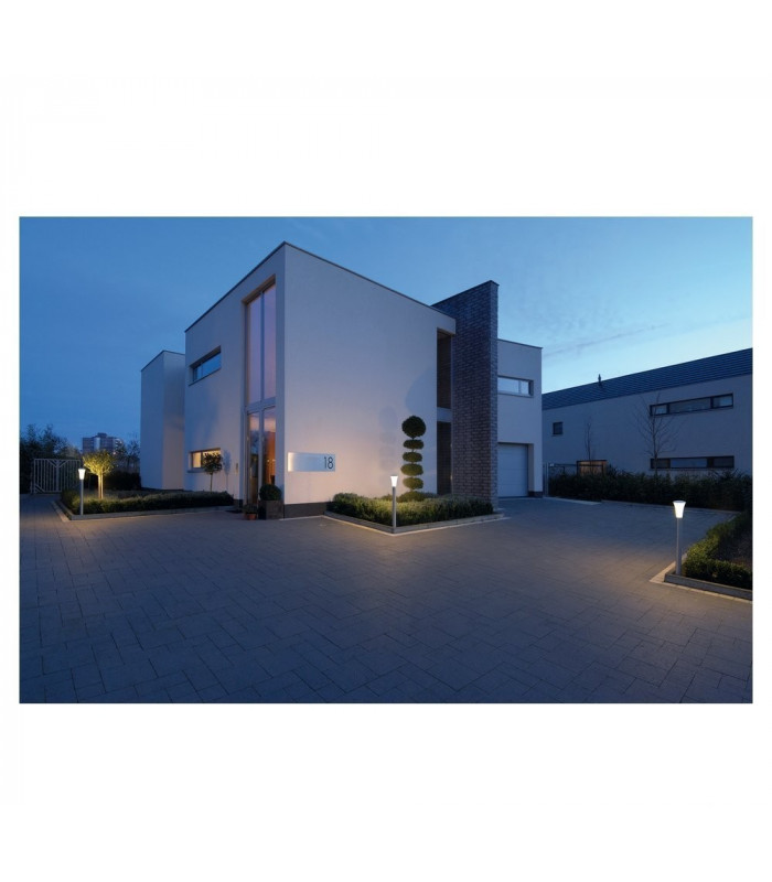 Alpa Cone 100 Bollard Light, Silver-Grey, E27 Energy Saver, Ip55