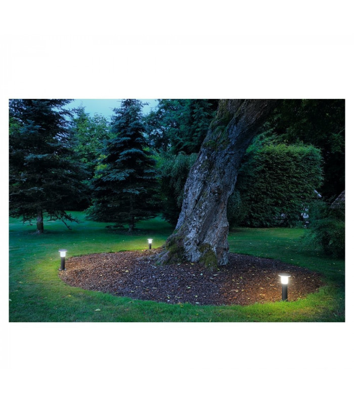 Alpa Mushroom 40 Bollard Light, Stone Grey, E27 Energy Saver, Ip55