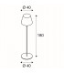 Outdoor Floor Stand, Anthracite, White, E27 Energy Saver, Ip54