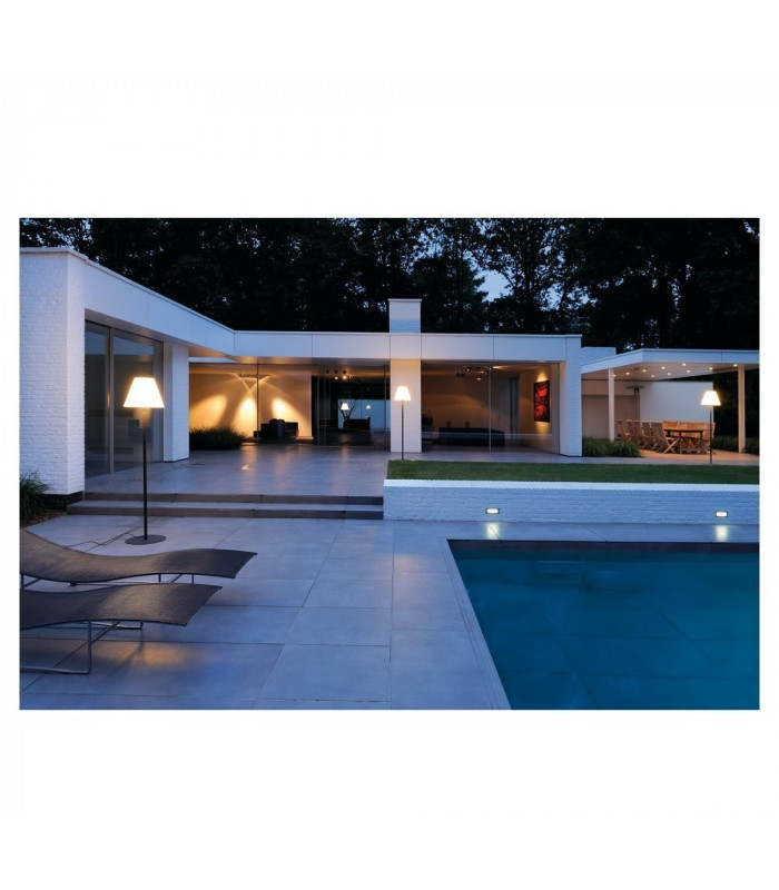 Outdoor Floor Stand, Anthracite, White, E27 Energy Saver, Ip54