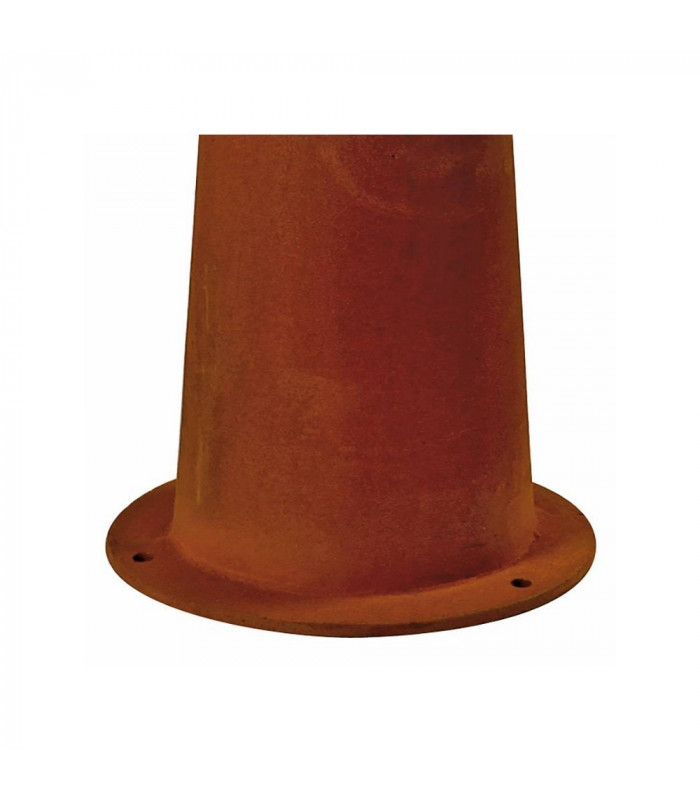 Outdoor Bollard Light, Rusted Iron, E27 Energy Saver, Ip55