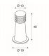 Outdoor Bollard Light, Rusted Iron, E27 Energy Saver, Ip55