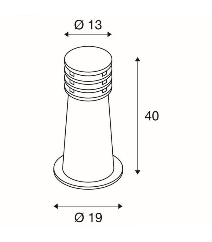 Outdoor Bollard Light, Rusted Iron, E27 Energy Saver, Ip55