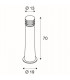Outdoor Bollard Light, Rusted Iron, E27 Energy Saver, Ip55