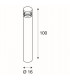 Bollard Round, Stainless Steel 304, E27, Ip44
