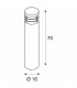 Bollard Round, Stainless Steel 304, E27, Ip44