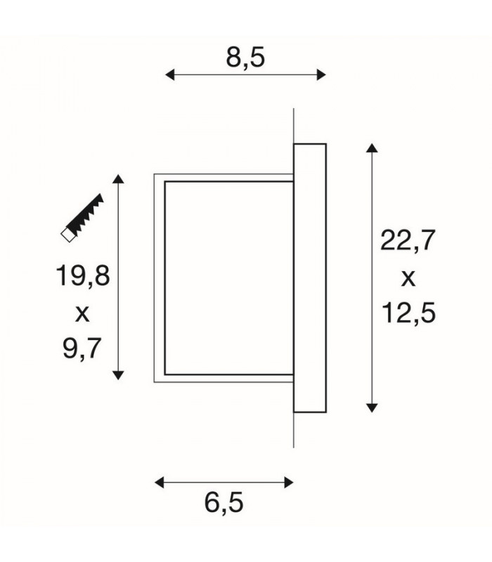 Recessed Light, Silver-Grey, Max 40W, Ip44, E14
