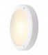 Outdoor Wall And Ceiling Bulkhead, Round, White, E14, Frosted Glass, IP44