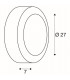 Outdoor Wall And Ceiling Bulkhead, Round, White, E14, Frosted Glass, IP44