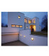 Outdoor Wall And Ceiling Bulkhead, Round, Silver-Grey, E14, Frosted Glass, IP44