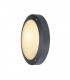 Outdoor Wall And Ceiling Bulkhead, Round, Anthracite, E14, Frosted Glass, IP44