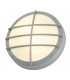 Outdoor Wall And Ceiling Bulkhead, Round, Silver-Grey, E27, Pc Cover, IP44