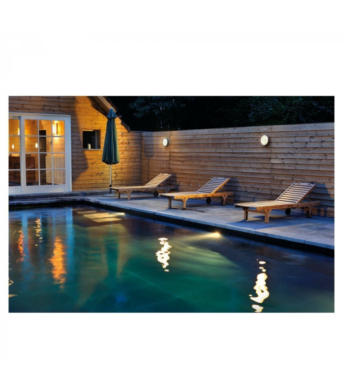 Outdoor Wall And Ceiling Bulkhead, Round, Anthracite, E27, Pc Cover, IP44
