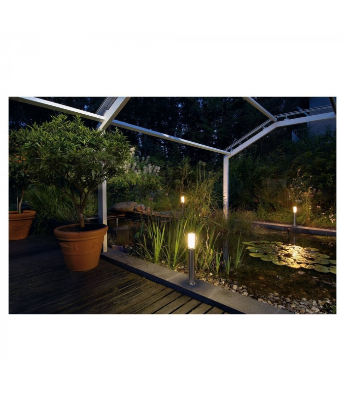 1 Light Floor Light, Stainless Steel 304, E27, Ip44