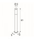 1 Light Floor Light, Stainless Steel 304, E27, Ip44