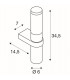 1 Light Wall Light, Stainless Steel 304, E27, Ip44