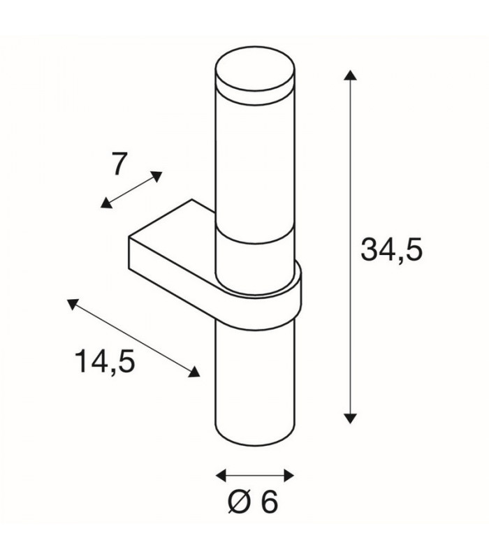 1 Light Wall Light, Stainless Steel 304, E27, Ip44