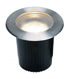 1 Light Ground Light Fitting, Round, Stainless Steel 316, E27, Ip67