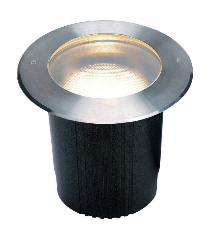1 Light Ground Light Fitting, Round, Stainless Steel 316, E27, Ip67