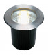 1 Light Ground Light Fitting, Round, Stainless Steel 316, E27, Ip67