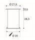 1 Light Ground Light Fitting, Round, Stainless Steel 316, E27, Ip67
