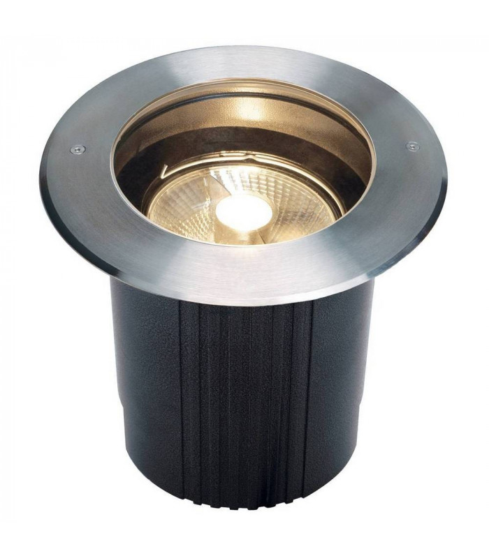 1 Light Ground Light Fitting, Round, Stainless Steel 316, Ip67, GU10