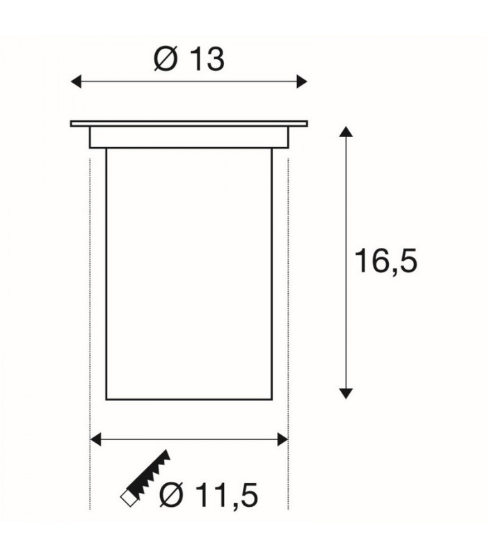 1 Light Ground Light Fitting, Round, Stainless Steel 316, Ip67, GU10