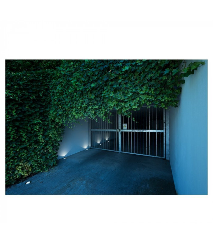 1 Light Ground Light Fitting, Round, Stainless Steel 316, Ip67, GU10
