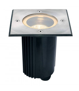 1 Light Ground Light Fitting, Square, Stainless Steel 316, Ip67, GU10