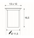 1 Light Ground Light Fitting, Square, Stainless Steel 316, Ip67, GU10