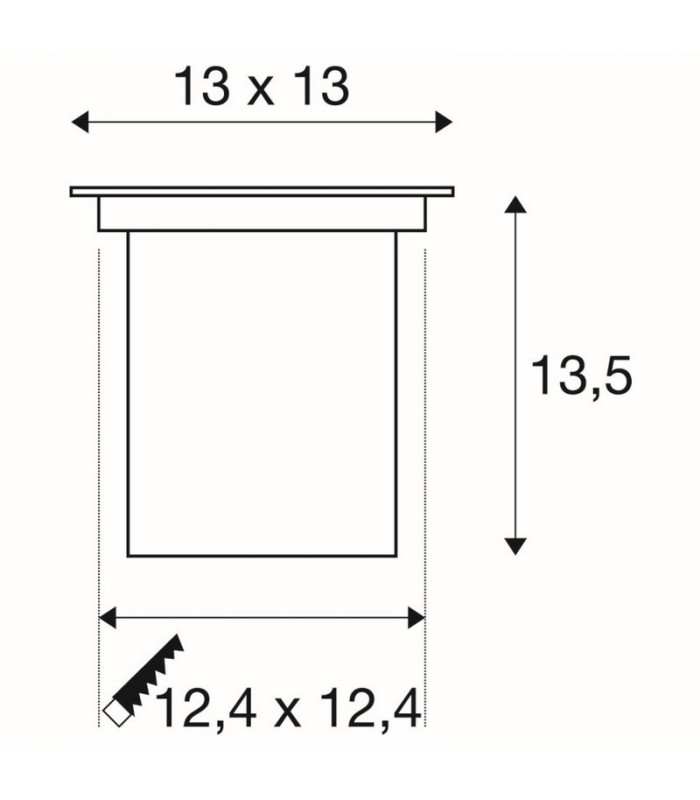 1 Light Ground Light Fitting, Stainless Steel 304, Ip67, GU10