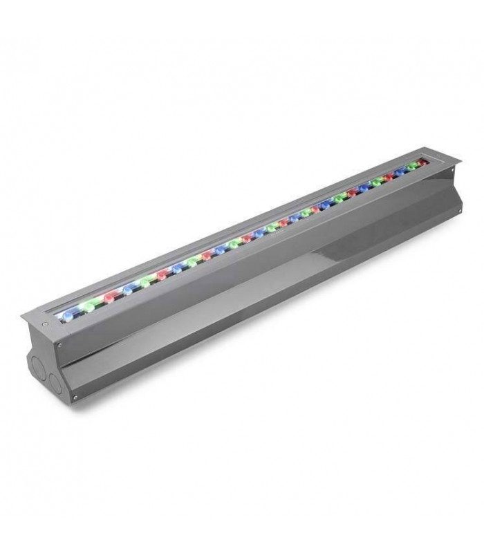 LED Outdoor RGB Easy+ Recessed Walkover Light Grey IP67