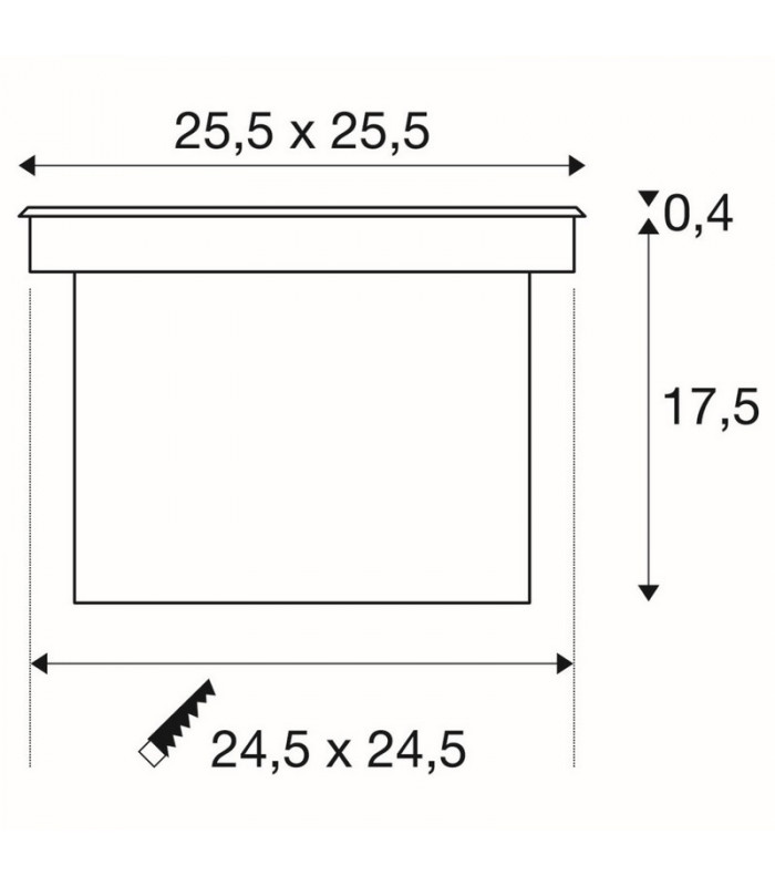 LED Ground Light Fitting, Asymmetrical, Stainl. Steel 316, 34W, 4000K, IP67