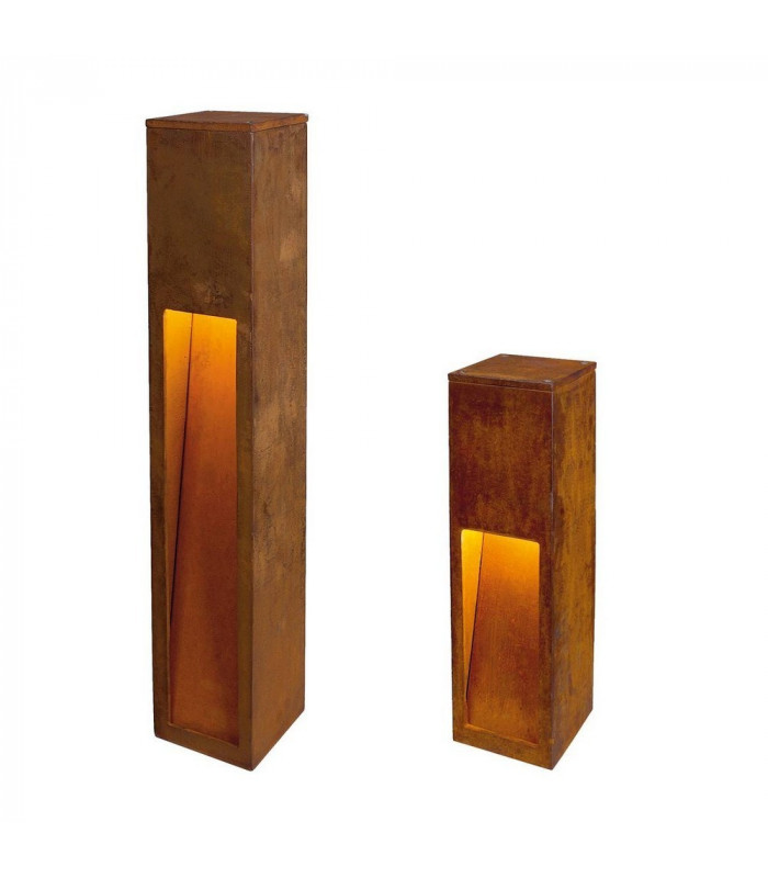 1 Light Rusty Slot 50, Rusted Iron, E27 Energy Saver, Ip44