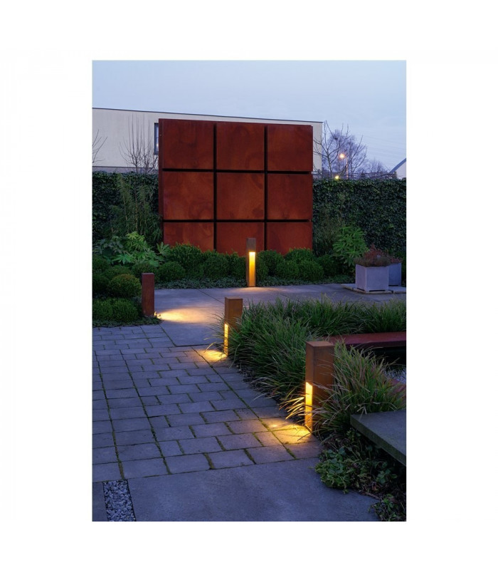 1 Light Rusty Slot 50, Rusted Iron, E27 Energy Saver, Ip44